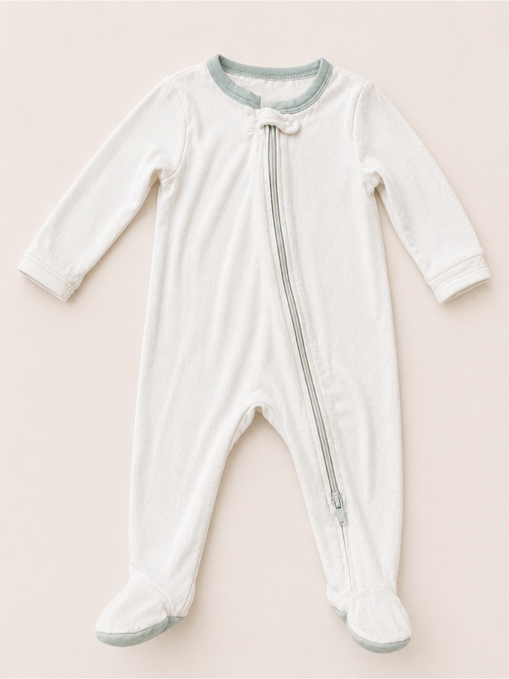 Cloud Island - Double Zipper Sleeper W/ Light Blue (Modal) - NB